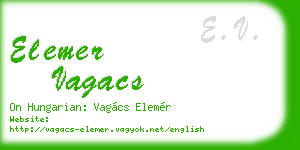 elemer vagacs business card