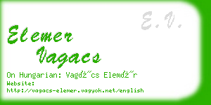 elemer vagacs business card
